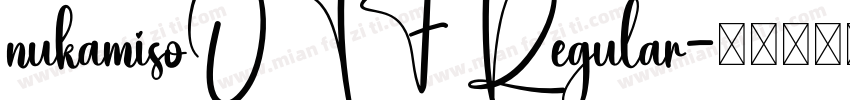 nukamisoOTF Regular字体转换